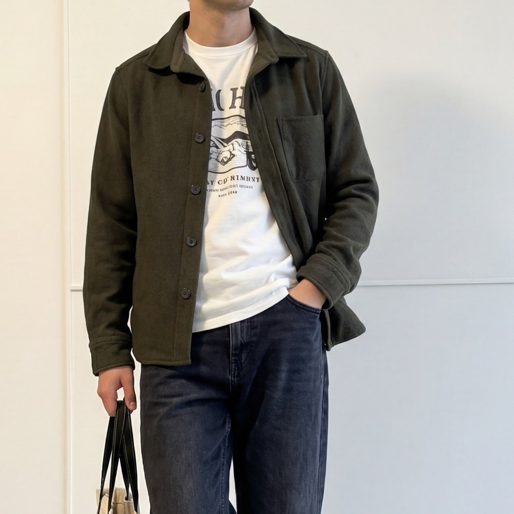 Goodfellow & Co Green Wool Shacket